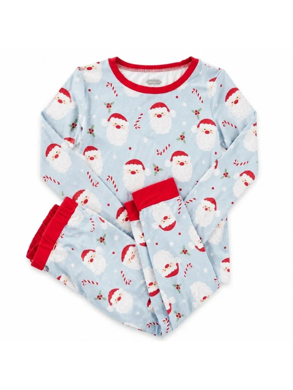 Mud Pie Bamboo Santa Christmas Pajama Set Size 5T Excellent Used Condition